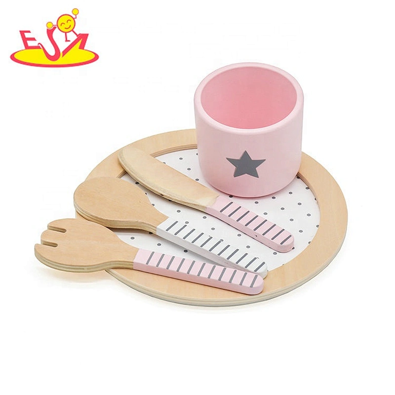2019 Most popular pretend play wooden toy coffee set for children W10B319
