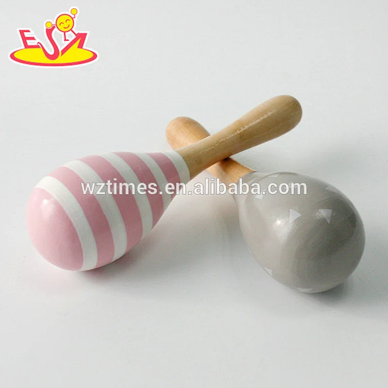 Wholesale hottest sale wooden maracas sand ball toy for musical gift W07I127