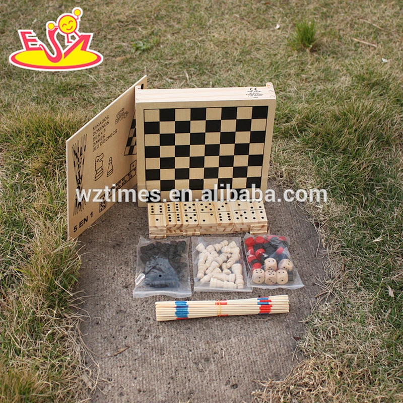 New fashion multi-function kids wooden chess board for education W11A048