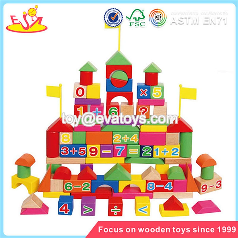 wholesale 100 Ocean blocks various styles wooden building blocks toy fashioned wooden blocks toy W13B010