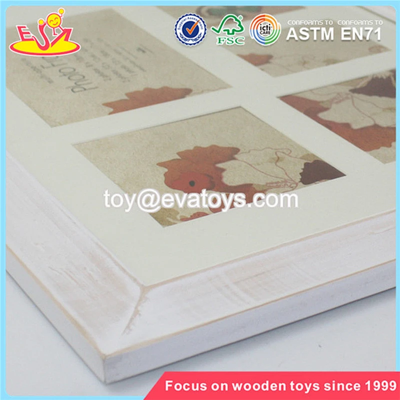 Wholesale special baby wooden photo frame home decoration square family wooden photo frame W09A034