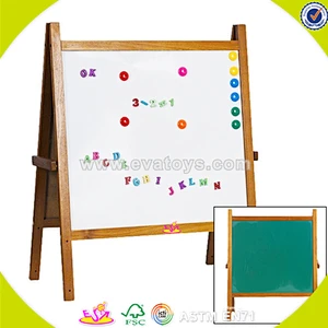 Wholesale top quality wooden black and white writing board educational children wooden black and white board W12B018