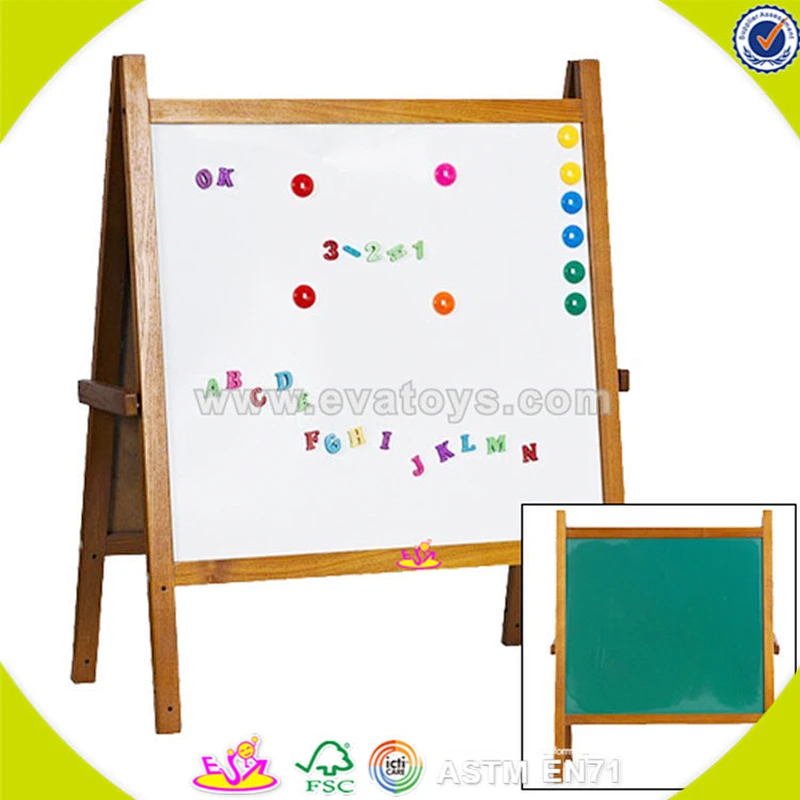 Wholesale top quality wooden black and white writing board educational children wooden black and white board W12B018