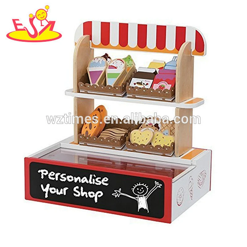 Top-Mode-Simulation-Dessert-Shop aus Holz so tun, als Spielzeug für Kinder