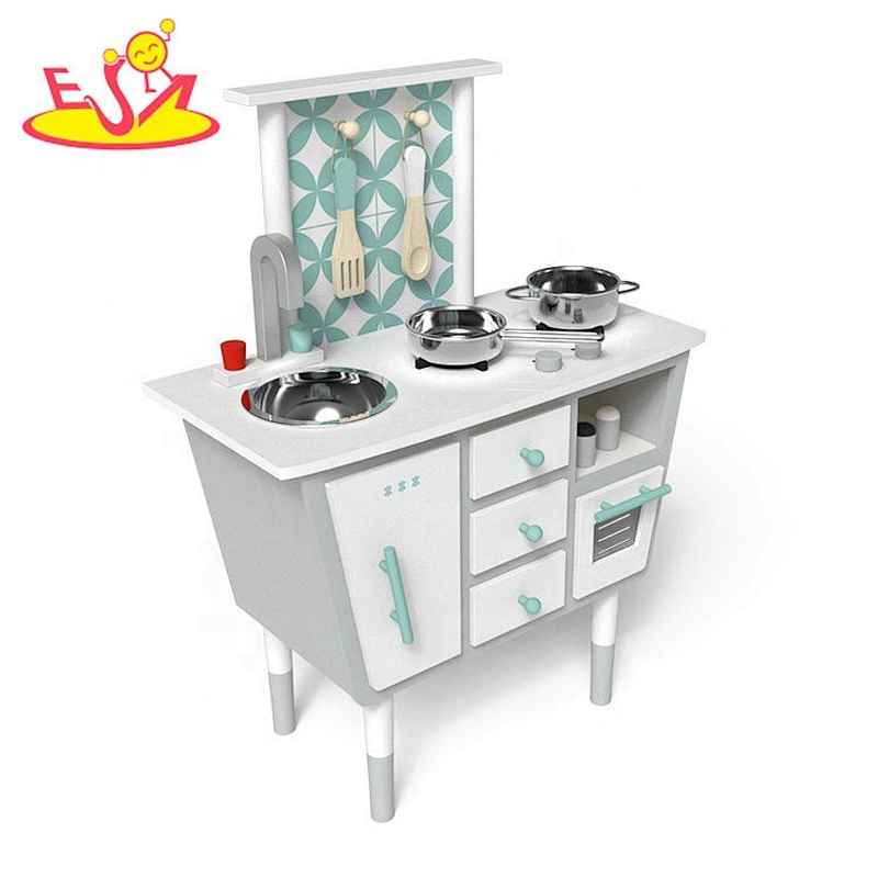 2019 New arrival mini wooden kids kitchen set toy for pretend W10C475E