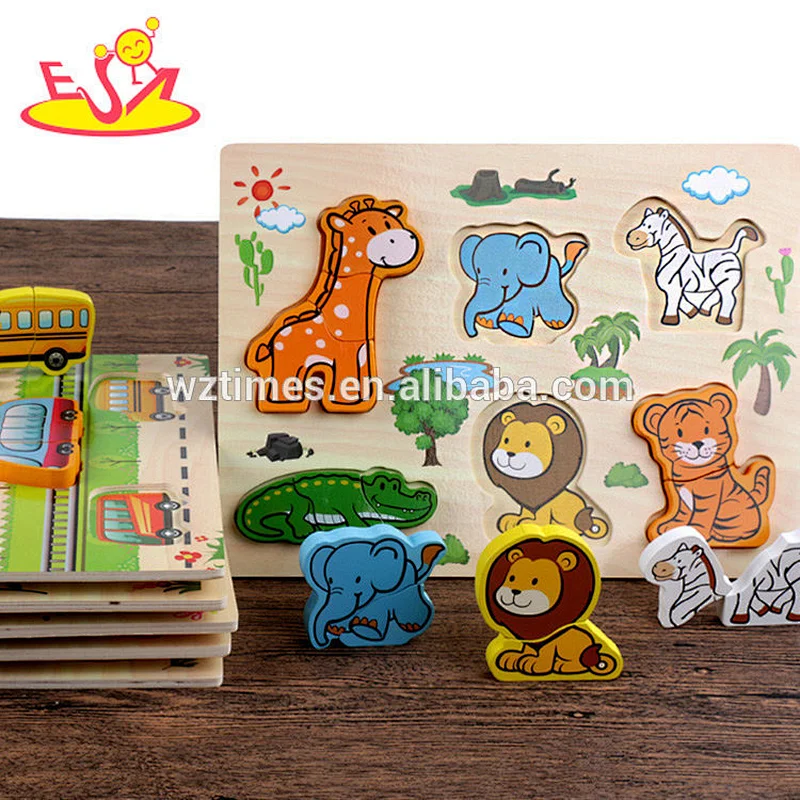Juguete de madera con forma de tráfico interesante para niños W14D034