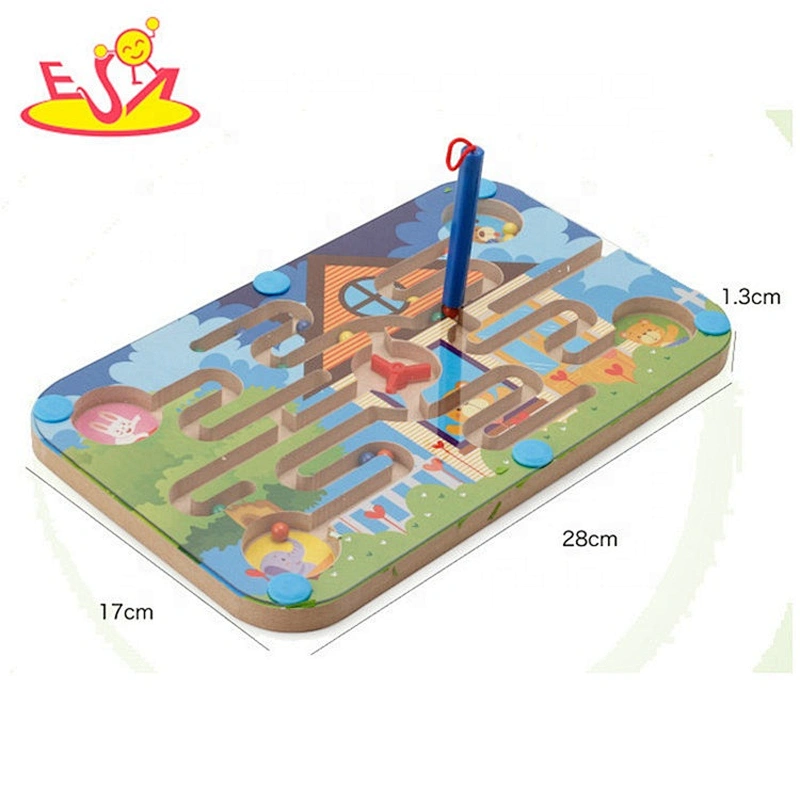 Top sale educational wooden marble run toy for kids W11H050