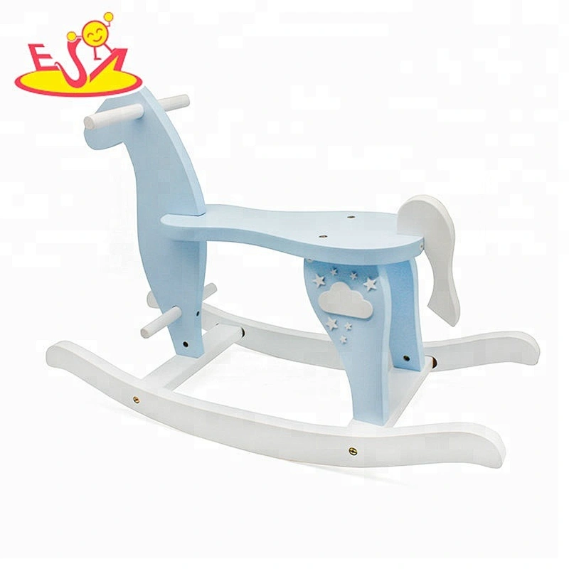 New arrival small wooden kids rocking horse for wholesale W16D118