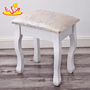 Simple white princess wooden dresser table with mirror W08H014