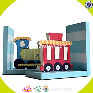 wholesale fashion train children wooden letter bookends W08D047