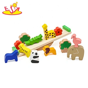 Großhandel aus Holz pädagogische Tiere Balance Blocks Spielzeug für Kinder W11F052