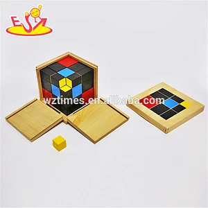 2018 New design educational blocks wooden montessori toddler materials W12F016