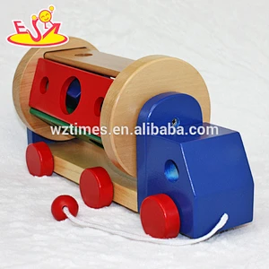 New design educational children wooden blocks car toy for sale W04A294
