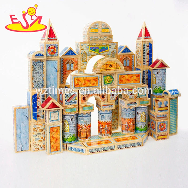 2018 wholesale kids wood building blocks toys fashion children wood building blocks toys W13A092