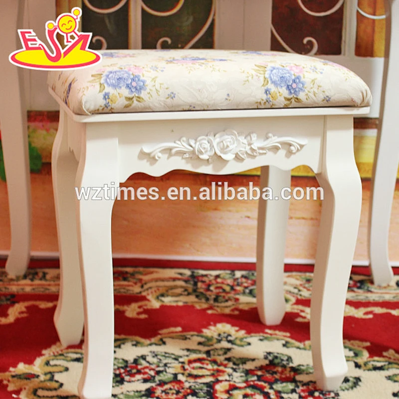 2018 New design wooden make up vanity, white solid wooden make up vanity, best design wooden make up vanity W08H059