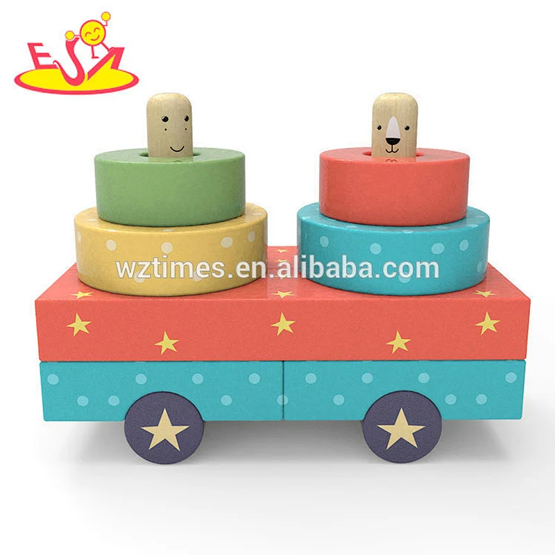 2018 New Original Design educational wooden infant stacking toys W13D177