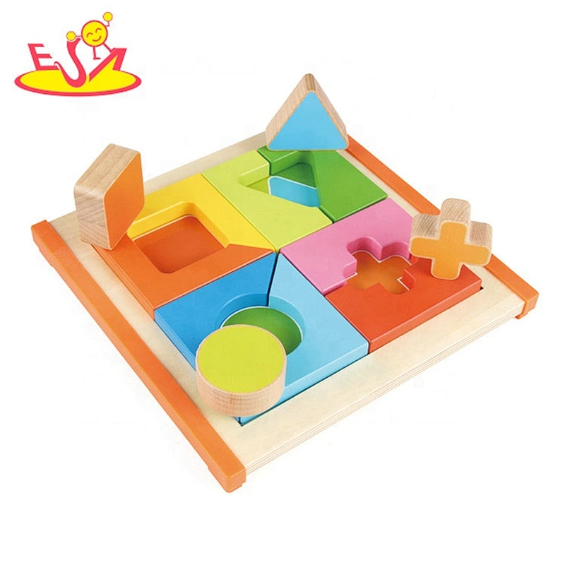 Top fashion educational wooden geometric shapes games for kids W12F050