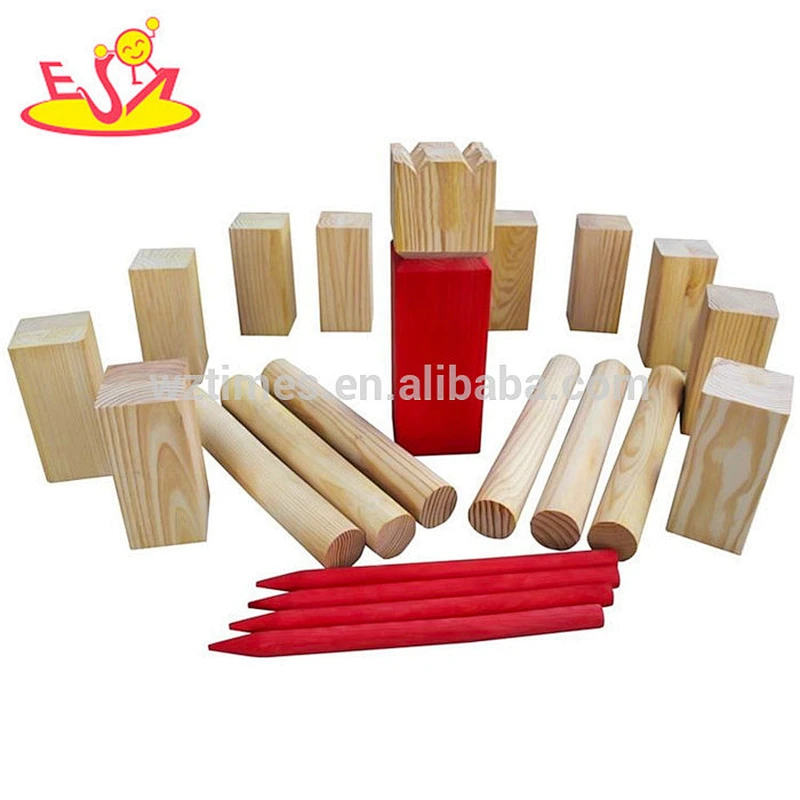 wholesale cheap outdoor wooden kubb yard game for throwing W01D010