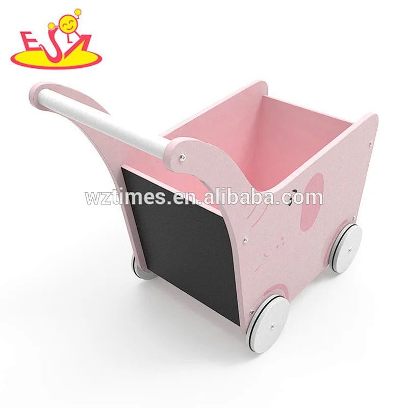 2018 Neues Original Design rosa Elefant Holzwagen für Baby W16E095