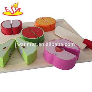 2018 wholesale kids wooden cutting vegetables toy simulation baby wooden cutting vegetables toy cutting vegetables toy W10B162