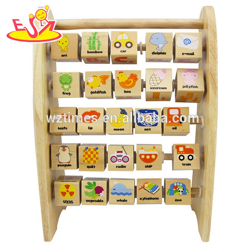 wholesale new fashion children wooden educational Letters toy W12C010