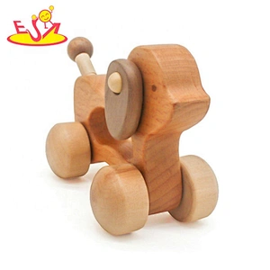 Top fashion educational wooden mini pull back cars for children W04A391