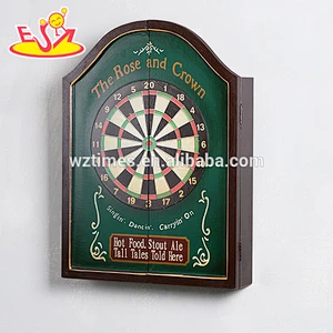 Wholesale interesting wooden dart box set with dart needle and board in wooden cases W01A295