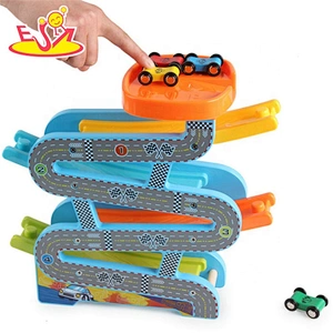 2019 New arrival educational wooden race track toy for kids W04E073