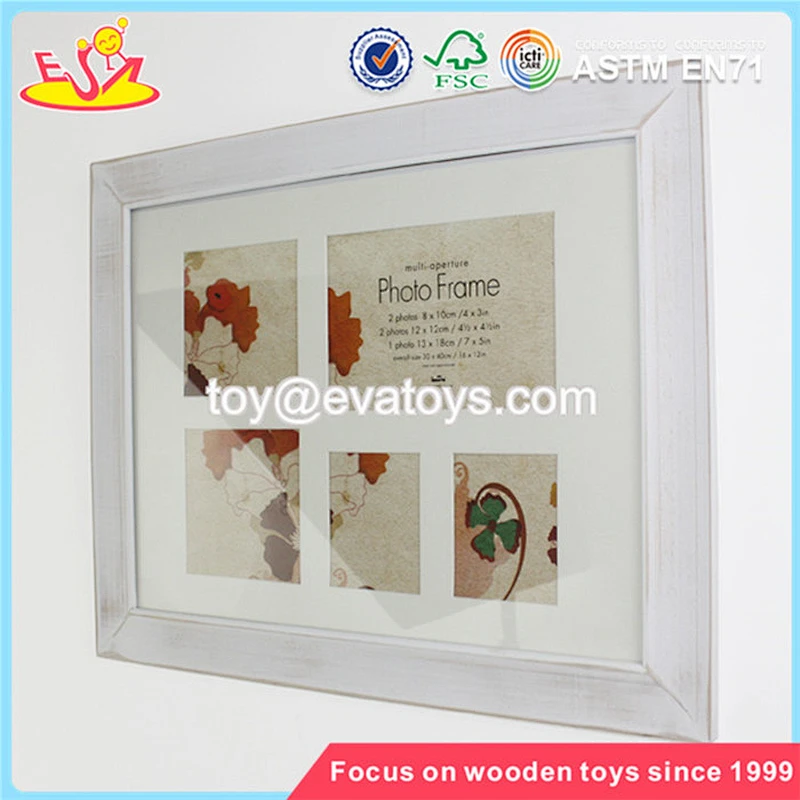 Wholesale special baby wooden photo frame home decoration square family wooden photo frame W09A034