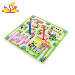 2019 Most popular educational wooden marble maze toy for kids W11H055