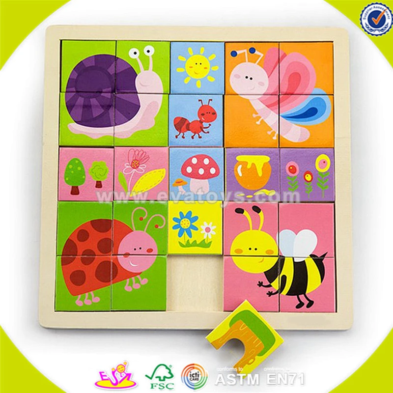 wholesale funny toddler wooden baby puzzle toy best selling educational wooden baby puzzle toy bring fun W14C234