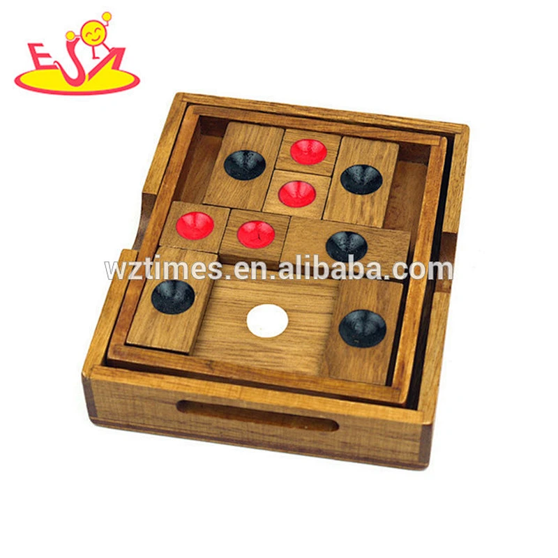 Wholesale big discount wooden diy toy unlock building blocks for toddlers W11C053