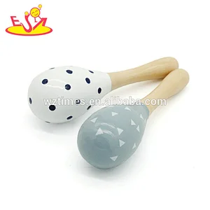 2018 Wholesale traditional music instrument wooden cheap maracas for baby W07I133