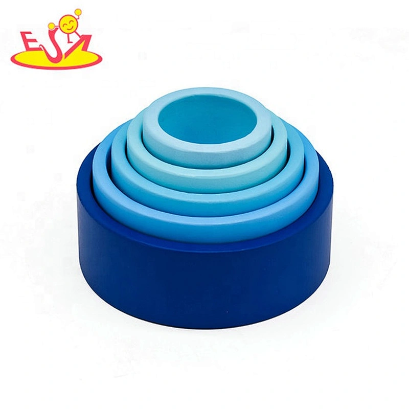 2019 New arrival educational wooden stacking and nesting toys for kids W13D204B