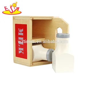 2018 neue stil süße baby holzspielzeug milchflaschen mit box W10B192