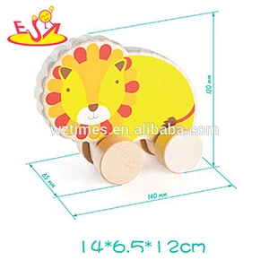 wholesale Best sale kids wooden animal toy cars high quality mini wooden animal toy cars for children W04A221