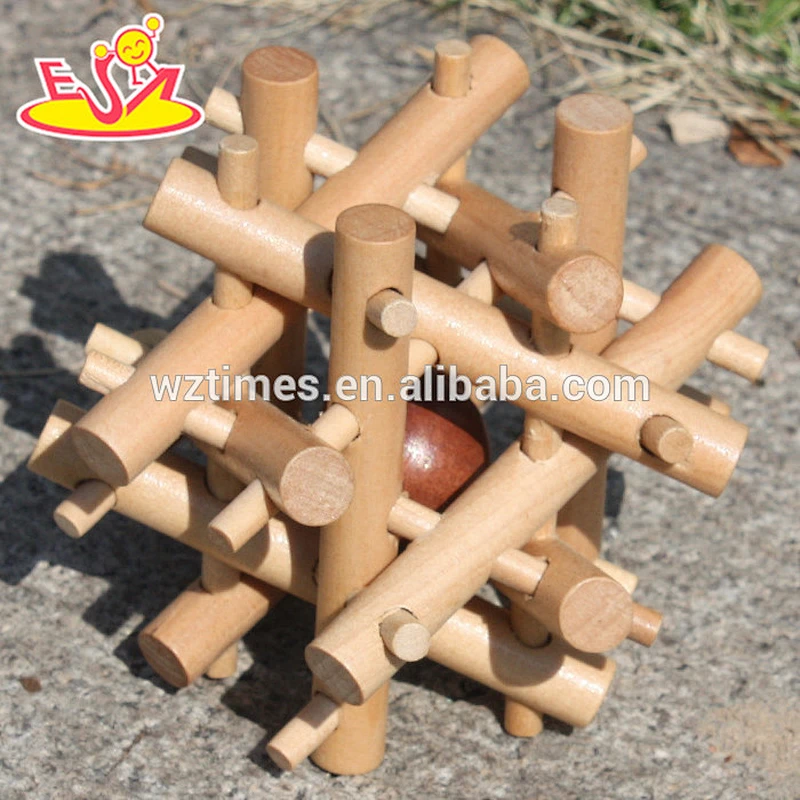Wholesale intelligence puzzle wooden brain teaser toy for kids' IQ training W11C020