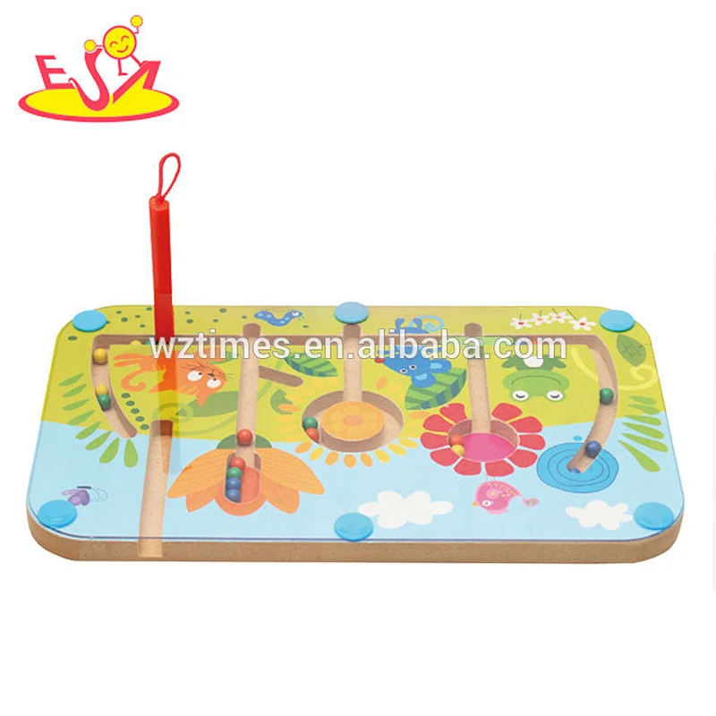 Intelligent IQ maze game wooden marble toys for children W11H024