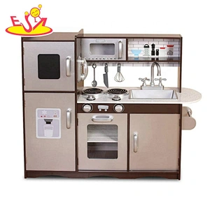 Top sale simulation wooden pretend kitchen toys for toddlers W10C487