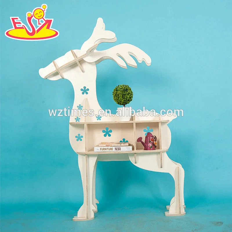 Wholesale best sale wooden animals bookshelf used in room decorative W08D073