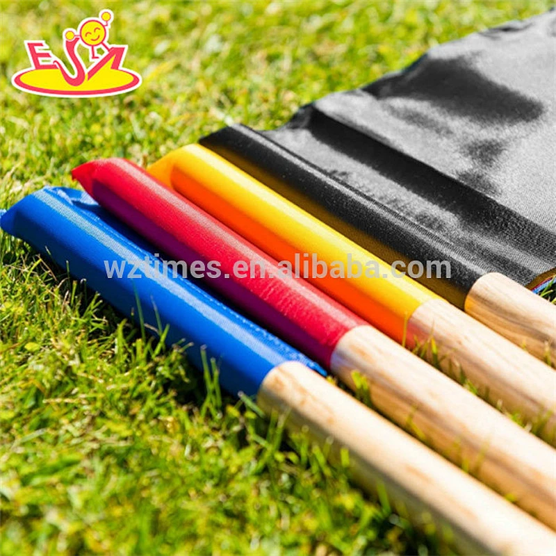Wholesale outdoor wooden 6-player croquet game for lawn play W01D005