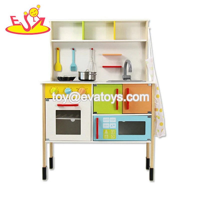 2019 Newly released kids wooden small kitchen toys for wholesale W10C420
