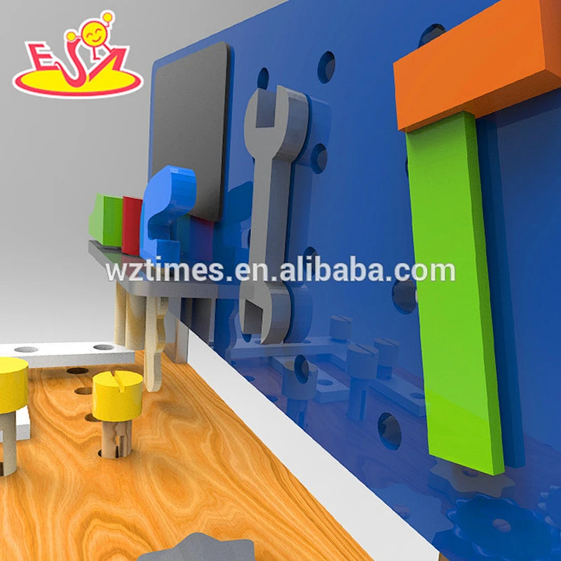 2018 оптовая детей деревянная игрушка workbench новый дизайн ребенка деревянная игрушка workbench дешевые дети деревянная игрушка верстак W03D076A