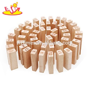 Großhandel 51 STÜCKE pädagogisches baby stapeln ziegel spiel lustige hölzerne stapel ziegel spiel spielzeug kinder holzblöcke W13D149