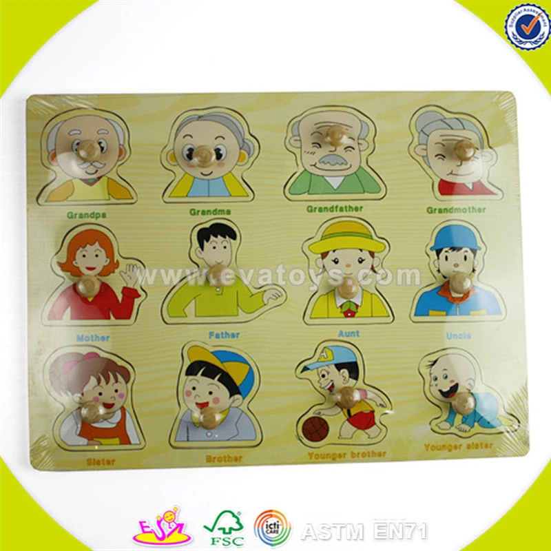 Wholesale cheap wooden organ name jigsaw toy simple baby wooden organ name jigsaw toy best teaching aid puzzle W14D010