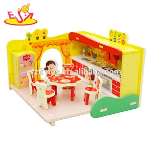 2018 wholesale kids mini wooden diy kitchen toy new design children wooden diy kitchen toy fashion wood diy kitchen toy W03B058