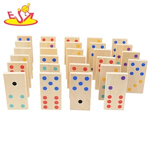 2019 Top sale educational kids wooden dominoes game with customize W15A079