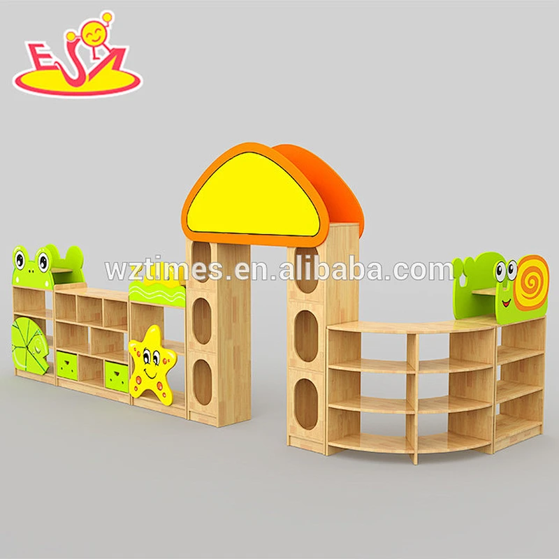 Wholesale customize kindergarten pretend play wooden kids lemonade stand best design cartoon wooden kids lemonade stand W08C201