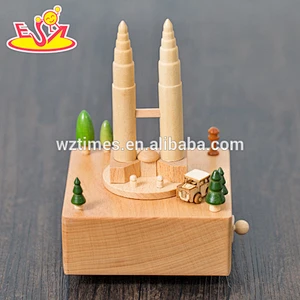 High quality kids wooden music box gift best design children wooden music box gift for sale W07B044