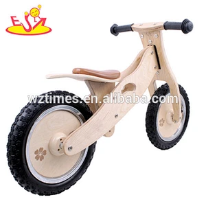 Wholesale high quality product wood color wooden walking balance bike for children W16C099